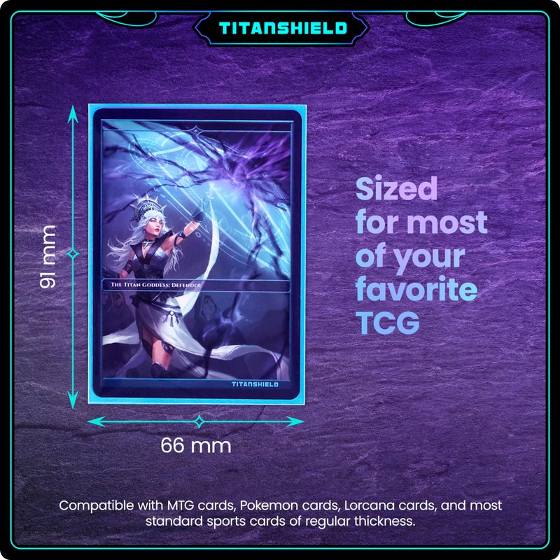 TitanShield Premium Card Sleeves | Compatible with Pokemon, One Piece, Lorcana, Flesh & Blood, & Magic The Gathering MTG | (150 Sleeves - Standard) (1, Black, Standard | 66x91mm) - Image 4